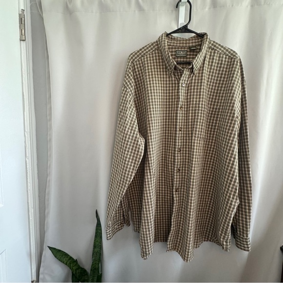 L.L. Bean Other - LL Bean Men's Wrinkle-Free Ultrasoft Brushed Cotton Shirt, Long-Sleeve